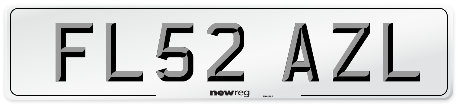FL52 AZL Number Plate from New Reg